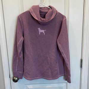 The Black Dog Cowl/Turtle neck Waffle Pullover